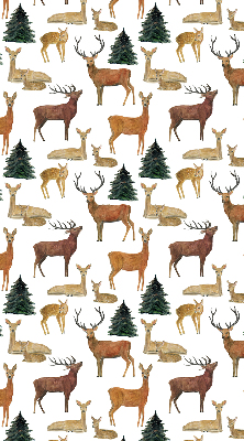 Fensterrollo mit Hirschen und Rehen