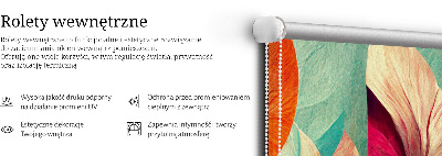 Fensterrollo mit Blumenmotiv in abstrakter Gestaltung