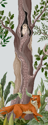 Fensterrollo mit Waldtiere-Motiv