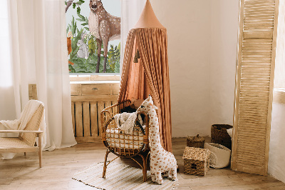 Fensterrollo mit Waldtiere-Motiv
