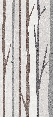 Fensterrollo mit Baumstämmen-Motiv