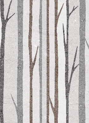 Fensterrollo mit Baumstämmen-Motiv