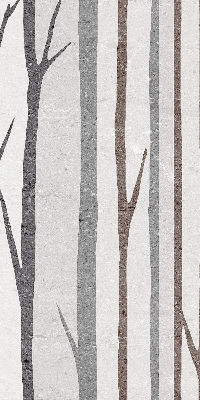Fensterrollo mit Baumstämmen-Motiv