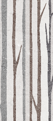 Fensterrollo mit Baumstämmen-Motiv