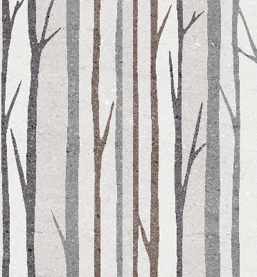 Fensterrollo mit Baumstämmen-Motiv
