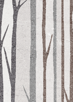 Fensterrollo mit Baumstämmen-Motiv