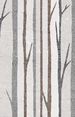 Fensterrollo mit Baumstämmen-Motiv