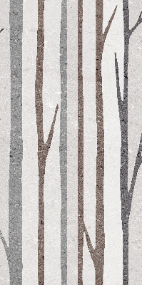 Fensterrollo mit Baumstämmen-Motiv