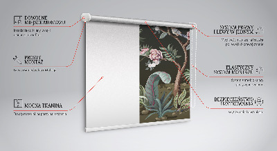 Rollo Fenster mit Vögeln auf einem Baum