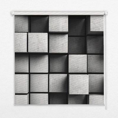 Fensterrollo aus Steinwürfeln