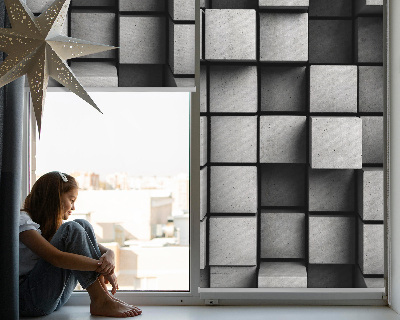 Fensterrollo aus Steinwürfeln