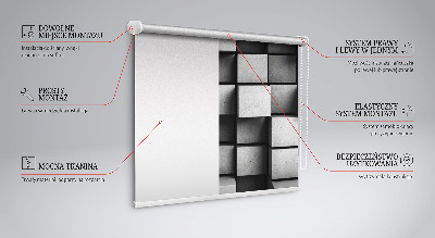 Fensterrollo aus Steinwürfeln