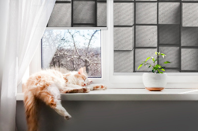 Fensterrollo aus Steinwürfeln