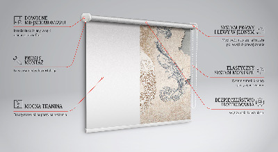 Fensterrollo mit Vintage-Vögeln