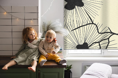 Fensterrollo innen in der Ausführung Löwenzahn