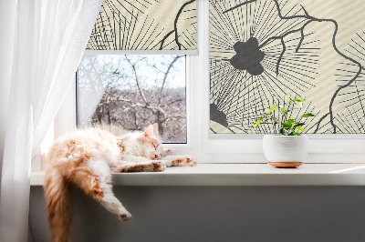 Fensterrollo innen in der Ausführung Löwenzahn