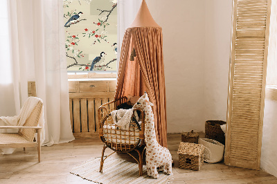 Rollo Fenster mit dem Motiv Vögel auf einem Baum