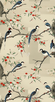 Rollo Fenster mit dem Motiv Vögel auf einem Baum