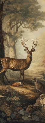 Fensterrollo mit dem Motiv Tiere im Wald