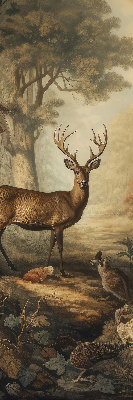 Fensterrollo mit dem Motiv Tiere im Wald