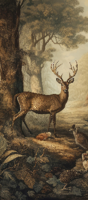 Fensterrollo mit dem Motiv Tiere im Wald
