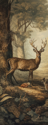Fensterrollo mit dem Motiv Tiere im Wald