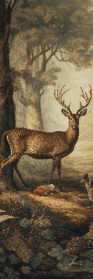 Fensterrollo mit dem Motiv Tiere im Wald