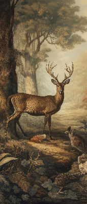 Fensterrollo mit dem Motiv Tiere im Wald