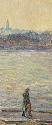 Fensterrollo menschen auf dem Wasser