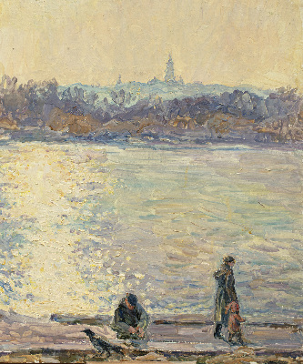 Fensterrollo menschen auf dem Wasser