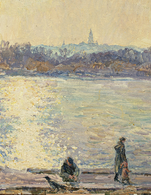 Fensterrollo menschen auf dem Wasser