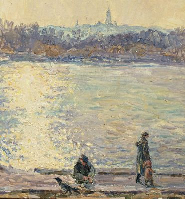 Fensterrollo menschen auf dem Wasser