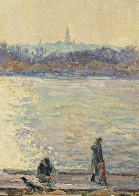 Fensterrollo menschen auf dem Wasser