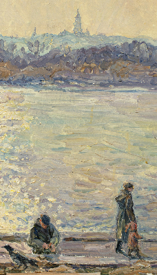 Fensterrollo menschen auf dem Wasser