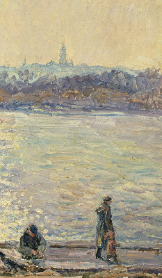 Fensterrollo menschen auf dem Wasser
