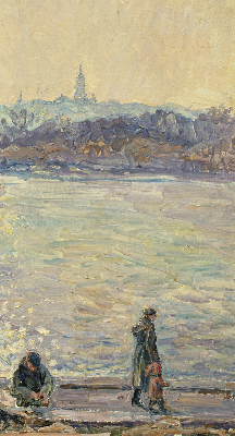 Fensterrollo menschen auf dem Wasser