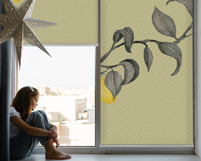 Rollofenster mit Zitronenmotiv