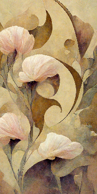 Fensterrollo in Rosa mit Blütenmotiv
