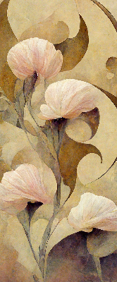 Fensterrollo in Rosa mit Blütenmotiv