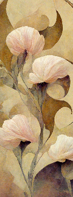 Fensterrollo in Rosa mit Blütenmotiv