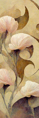 Fensterrollo in Rosa mit Blütenmotiv
