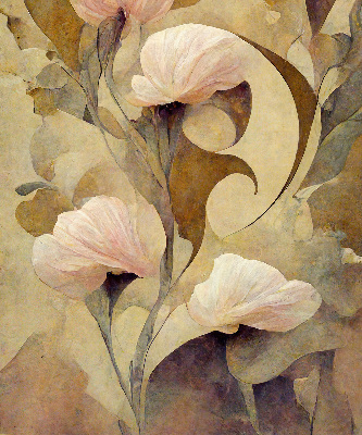 Fensterrollo in Rosa mit Blütenmotiv