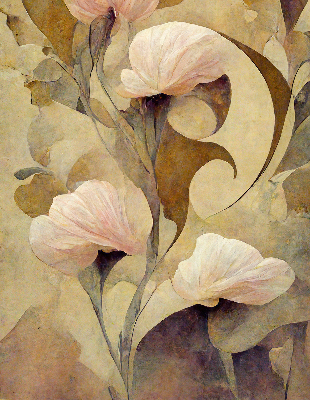 Fensterrollo in Rosa mit Blütenmotiv