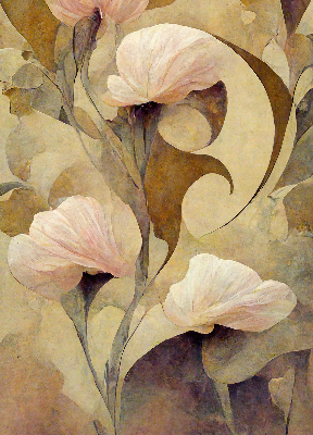 Fensterrollo in Rosa mit Blütenmotiv