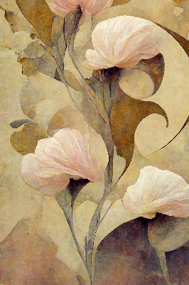 Fensterrollo in Rosa mit Blütenmotiv