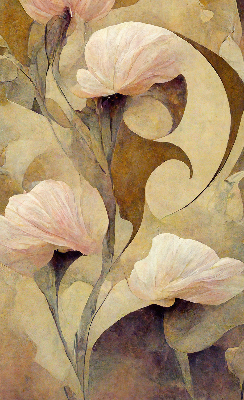 Fensterrollo in Rosa mit Blütenmotiv