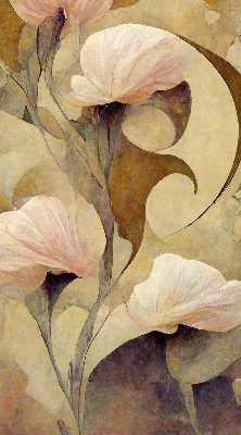 Fensterrollo in Rosa mit Blütenmotiv