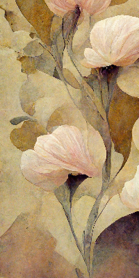 Fensterrollo in Rosa mit Blütenmotiv