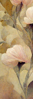 Fensterrollo in Rosa mit Blütenmotiv