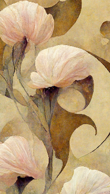 Fensterrollo in Rosa mit Blütenmotiv